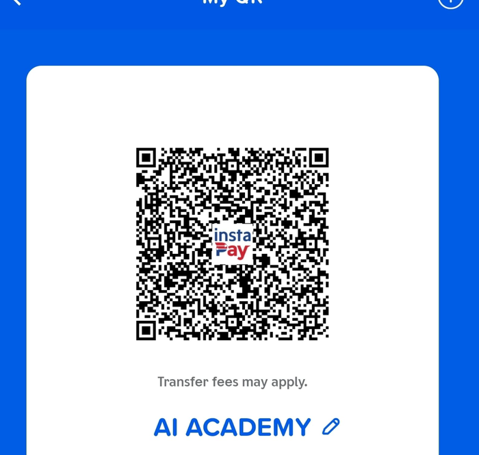 InstaPay QR code for AI ACADEMY